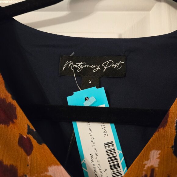 NWT Womens Size Small Montgomery Post Patterned Wrap Dress - Picture 6 of 9